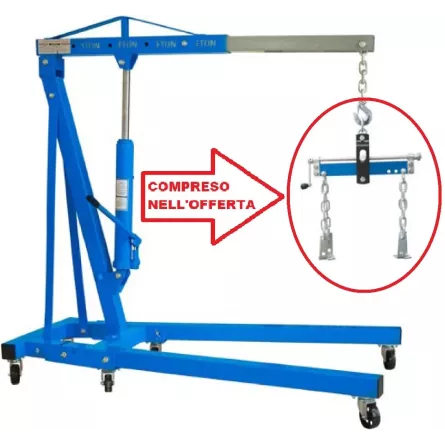 GRU GRUETTA SMONTABILE 1 T CON TRAVERSA SOLLEVAMENTO MOTORI SPIN 05.085.08COMBI