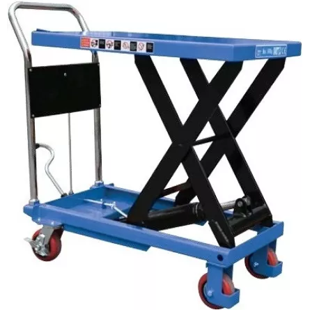 CARRELLO ELEVATORE PIATTAFORMA MOBILE A FORBICE SINGOLA SOLLEVAMENTO A PEDALE