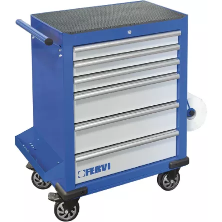 CARRELLO PORTA UTENSILI CON 6 CASSETTI FERVI C960/F6