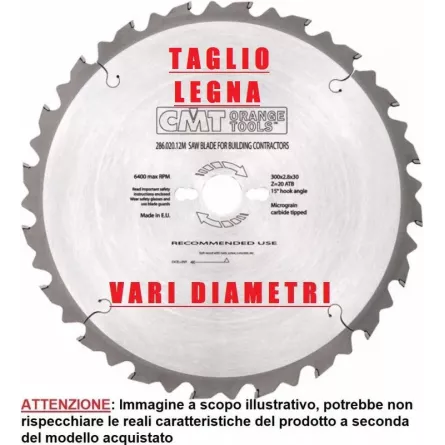 LAMA CON LIMITATORE PER EDILIZIA SERIE INDUSTRIALE CMT 286