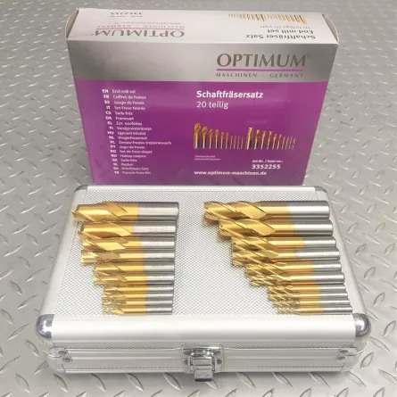 SET DI 20 FRESE CILINDRICHE A CANDELA HSS OPTIMUM 3352255