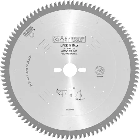 LAMA PER ALLUMINIO, MATERIALI PLASTICI E PVC CMT 297.096.12M