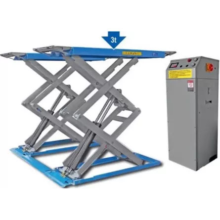 PONTE SOLLEVATORE AUTO A DOPPIA FORBICE ELETTROIUDRAULICO 3 TON SPIN 0
