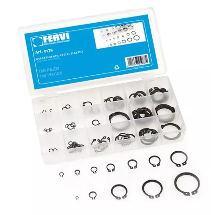 ASSORTIMENTO 100 ANELLI ELASTICI FERVI 0179