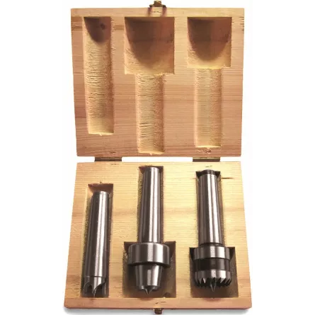 TRASCINATORE PER TORNIO A LEGNO SERIE 3 PEZZI CONO MORSE CM2 TORNITURA