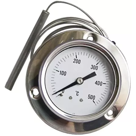 TERMOMETRO PIROMETRO INOX 500°C FORNO LEGNA BARBECUE