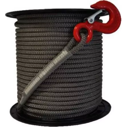 Fune tessile Ø mm 10 mt 100 alta tenacità doppia treccia grigia 2200 kg