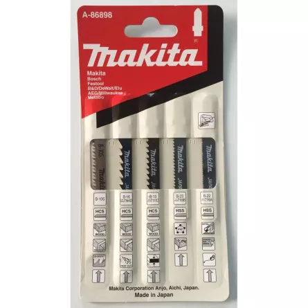 SET 5 LAME ASSORTITE PER SEGHETTO ALTERNATIVO B22-B23-B13-B16-B10S MAKITA A-86898