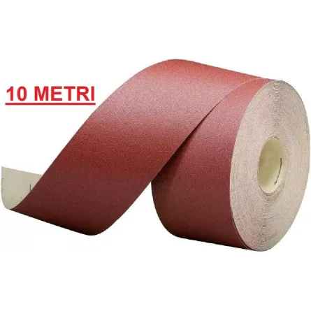 ROTOLO CARTA ABRASIVA 10 MT H 90 MM SUPPORTO VELCRO GRANE ASSORTITE