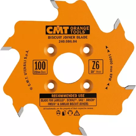 LAMELLO PER INCASTRI Ø MM 100 Z 6 CMT 240.006.04