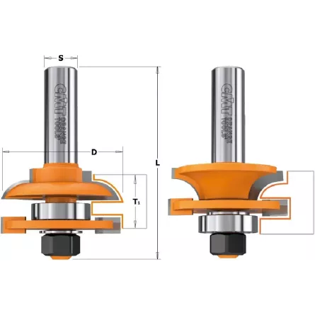 SET 2 FRESE PER INCASTRI MASCHIO / FEMMINA GAMBO MM 8 CMT 991.001.11